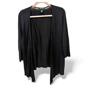 White House Black Market Black Open Front Cardigan – Size L EUC